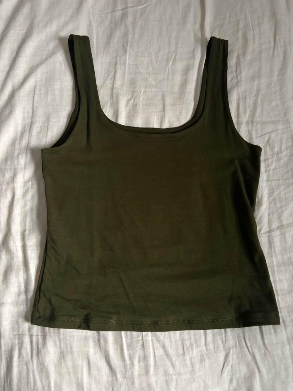 Old Navy Women’s Olive Tank Top - Sleek Square Neck